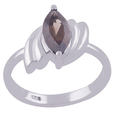 Smoky Topaz 925 Sterling Silver Ring - R1001915-27