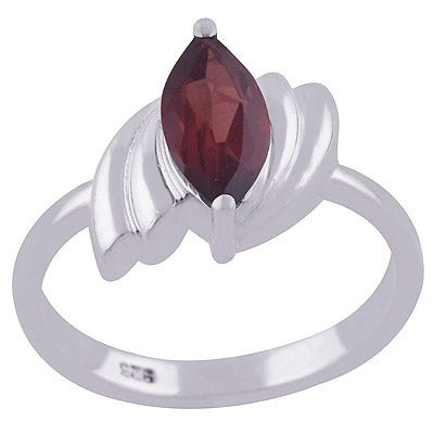 Garnet 925 Sterling Silver Ring - R1001915-6