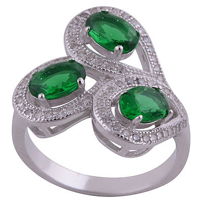 Cubic Zirconia 925 Sterling Silver Ring - R1001924-1