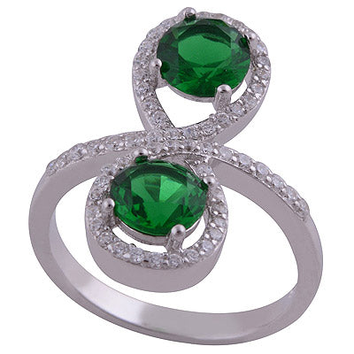Cubic Zirconia 925 Sterling Silver Ring - R1001927-1