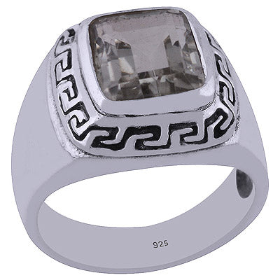 Green Amethyst 925 Sterling Silver Ring - R1001943-10