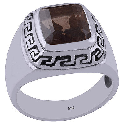 Smoky Topaz 925 Sterling Silver Ring - R1001943-12