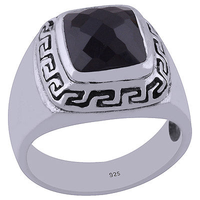 Black Onyx 925 Sterling Silver Ring - R1001943-21
