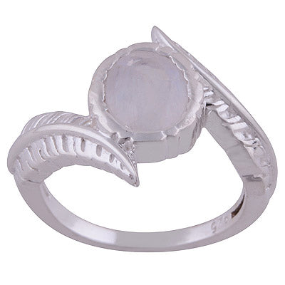 Rainbow Moonstone 925 Sterling Silver Ring - R1001952-18