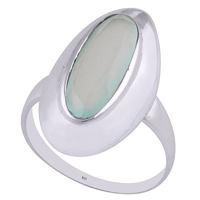 Aqua Chalcedony 925 Sterling Silver Ring - R1001971-50