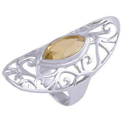 Lemon Topaz 925 Sterling Silver Ring - R1001972-12
