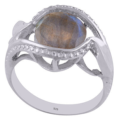Labradorite 925 Sterling Silver Ring - R1001974-18