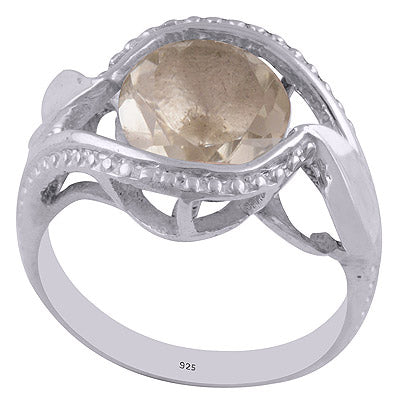 Green Amethyst 925 Sterling Silver Ring - R1001974-25