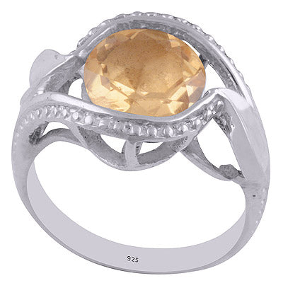 Citrine 925 Sterling Silver Ring - R1001974-5