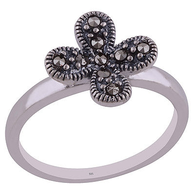 Marcasite 925 Sterling Silver Ring - R1001977-1