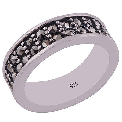 Marcasite 925 Sterling Silver Ring - R1001978-1