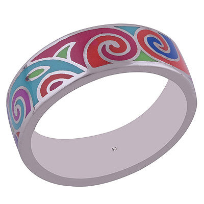 Enamel 925 Sterling Silver Ring - R1001986-30