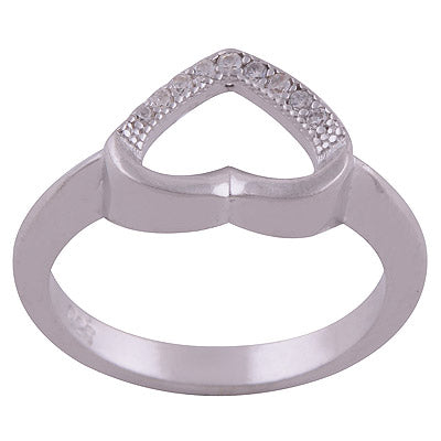 White Cubic Zirconia 925 Sterling Silver Ring - R1001990-11