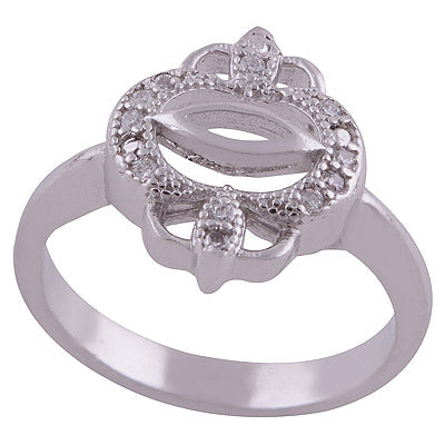 White Cubic Zirconia 925 Sterling Silver Ring - R1001990-114