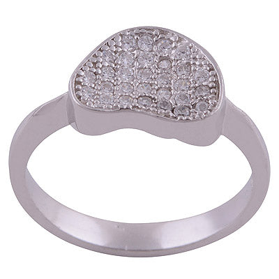 White Cubic Zirconia 925 Sterling Silver Ring - R1001990-45