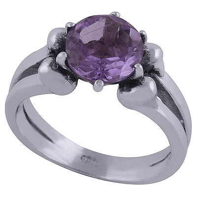 Amethyst 925 Sterling Silver Ring - R1001992-1