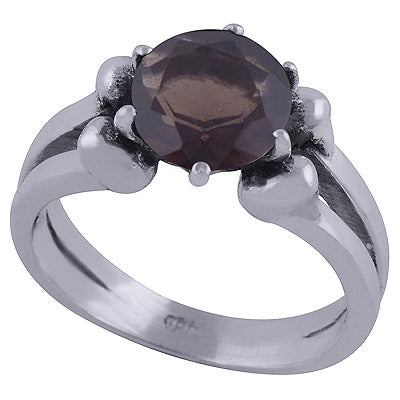 Smoky Topaz 925 Sterling Silver Ring - R1001992-23