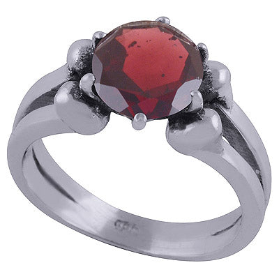 Garnet 925 Sterling Silver Ring - R1001992-37