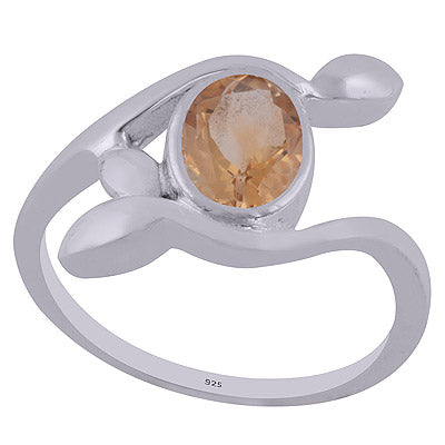 Citrine 925 Sterling Silver Ring - R1002016-11