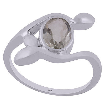 Green Amethyst 925 Sterling Silver Ring - R1002016-36