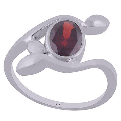 Garnet 925 Sterling Silver Ring - R1002016-4