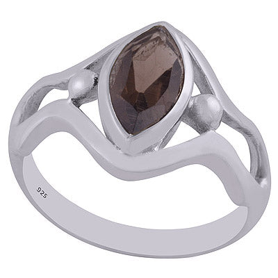 Smoky Topaz 925 Sterling Silver Ring - R1002039-29