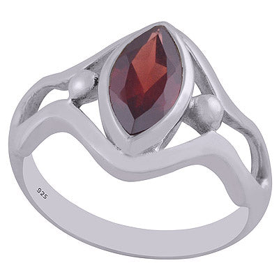 Garnet 925 Sterling Silver Ring - R1002039-7