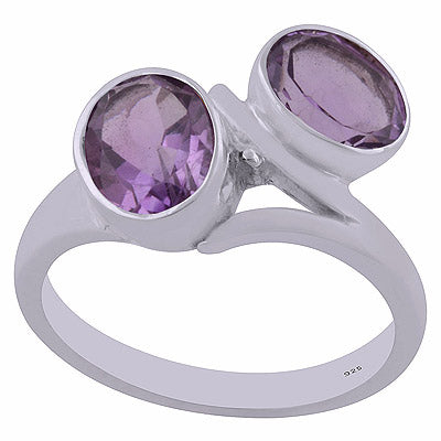 Amethyst 925 Sterling Silver Ring - R1002045-1