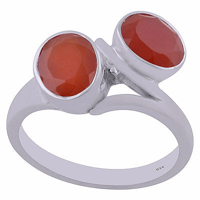 Carnelian 925 Sterling Silver Ring - R1002045-16