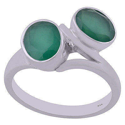 Green Onyx 925 Sterling Silver Ring - R1002045-21