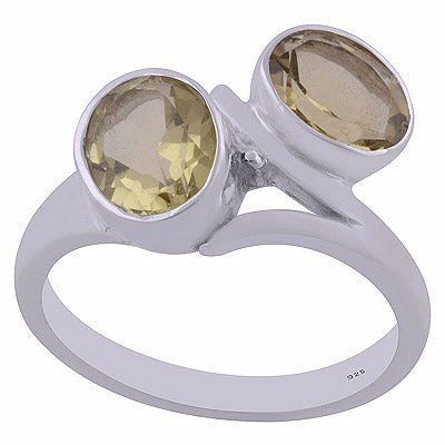 Lemon Quartz 925 Sterling Silver Ring - R1002045-26