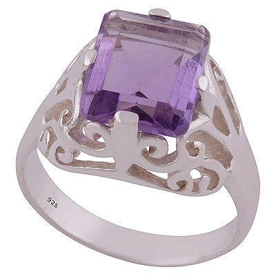 Amethyst 925 Sterling Silver Ring - R1002046-1