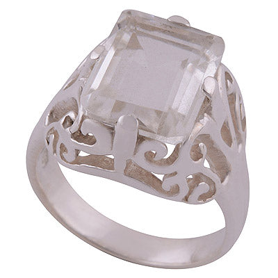 Crystal 925 Sterling Silver Ring - R1002046-35