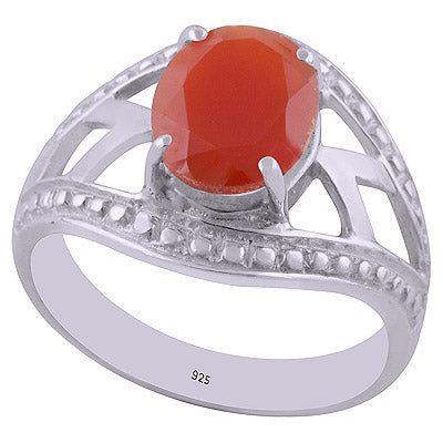 Carnelian 925 Sterling Silver Ring - R1002047-44