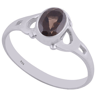 Smoky Topaz 925 Sterling Silver Ring - R1002051-30