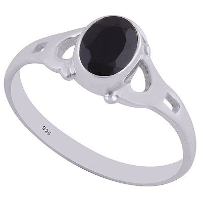 Black Onyx 925 Sterling Silver Ring - R1002051-44