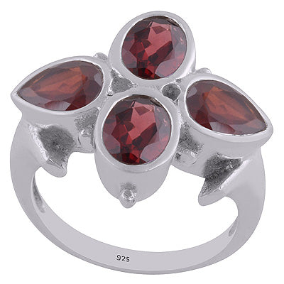 Garnet 925 Sterling Silver Ring - R1002055-54
