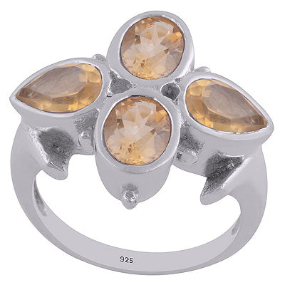 Citrine 925 Sterling Silver Ring - R1002055-57
