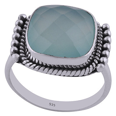 Aqua Chalcedony 925 Sterling Silver Ring - R1002069-18