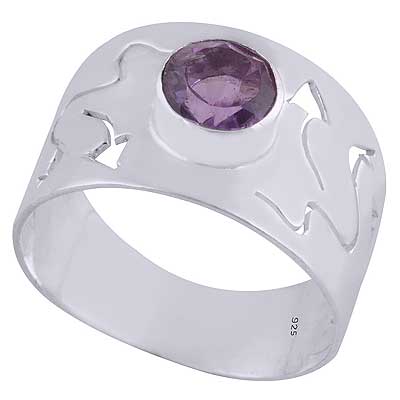 Amethyst 925 Sterling Silver Ring - R1002076-1
