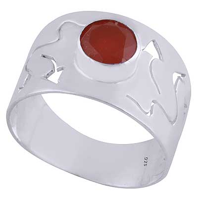 Carnelian 925 Sterling Silver Ring - R1002076-15