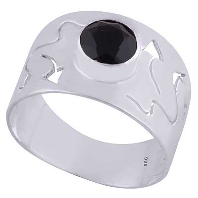 Black Onyx 925 Sterling Silver Ring - R1002076-27