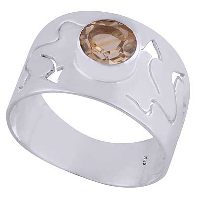 Citrine 925 Sterling Silver Ring - R1002076-9