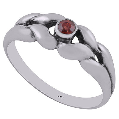 Garnet 925 Sterling Silver Ring - R1002084-4