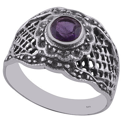 Amethyst 925 Sterling Silver Ring - R1002087-1