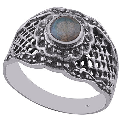 Labradorite 925 Sterling Silver Ring - R1002087-12