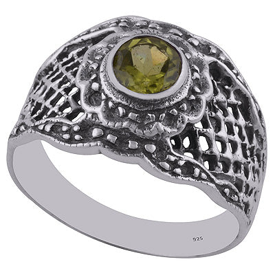 Peridot 925 Sterling Silver Ring - R1002087-6