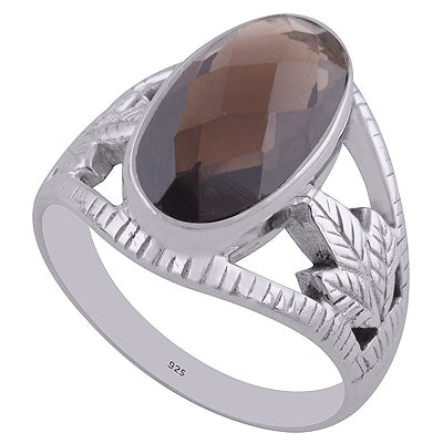 Smoky Topaz 925 Sterling Silver Ring - R1002089-14
