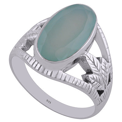 Aqua Chalcedony 925 Sterling Silver Ring - R1002089-22