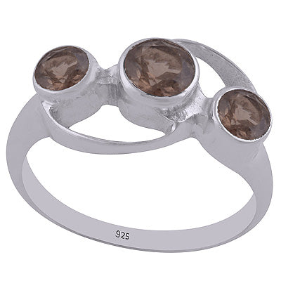 Smoky Topaz 925 Sterling Silver Ring - R1002111-19